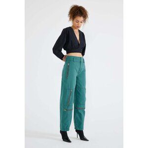 Etica Doyle Barrel Biker Pants in Quetzal Green Size 28